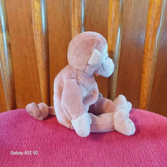 TY Beanie Baby Bongo the brown monkey 4th gen hang tag and third gen. tush tag - Picture 7 of 8